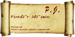 Pintér Jázmin névjegykártya